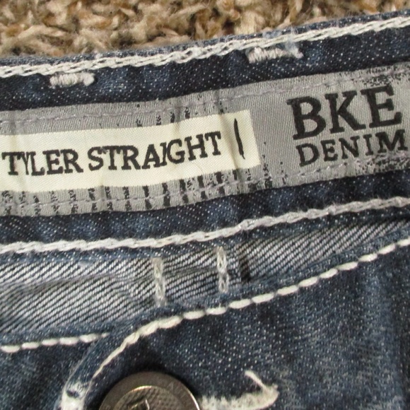 BKE Jeans Men's 37x29 Dark Wash Tyler Straight Leg 100% Cotton Denim - Picture 6 of 9